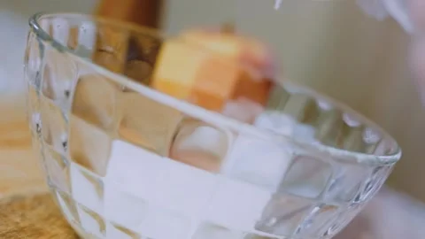 Natural precise culinary: stirring a smooth creamy stuffing base Stock Footage 342184290