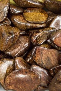 Natural processed stone Bronzit Stock Photos