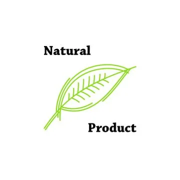 Natural product label Stock Illustration