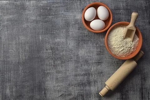 Natural products. Kitchen background in a rustic style. Organic useful produc Stock Photos