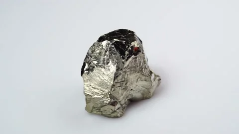 Natural pyrite rough gemstone on the background Stock Footage 151927986
