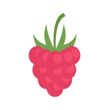 Natural raspberry icon flat isolated vector Illustrazione stock