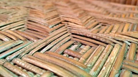 Natural Rattan Surface Pattern. Stock Photos