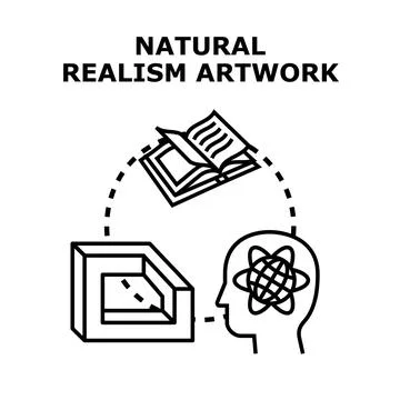 Natural realism artwork concept development vector illustration Stock Illustration