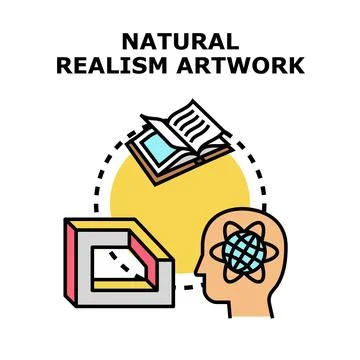 Natural realism artwork concept development vector illustration Stock Illustration