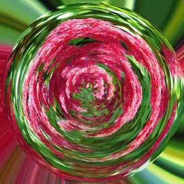 Natural red and green spiral (red ornamental grass) Stock Illustration