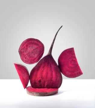 Natural Red Beet Vegetable Composition, vitamins vegan volumetric light view  Stock Photos