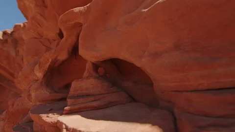 Natural red rocks carved by time, Hurricane, Utah, US  Stock Footage 287732818