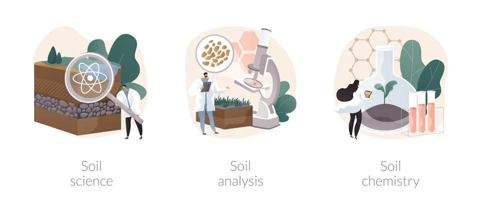 Natural resource study abstract concept vector illustrations. Stock Illustration