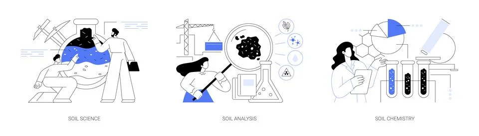 Natural resource study abstract concept vector illustrations. Stock Illustration