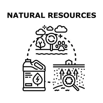 Natural resources concept representing earth energy and environment Stock Illustration