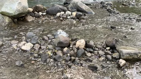 Natural rocks with running water Stock Footage 209282034