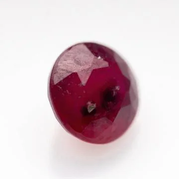 Natural ruby gem on white background Foto stock