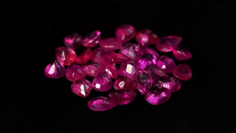 Natural ruby gemstone on the turning table Stock Footage 153016649