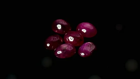 Natural ruby gemstone on the turning table Stock Footage 153018248