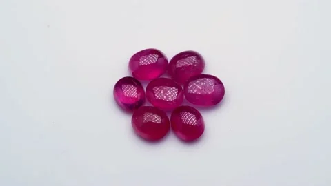 Natural ruby gemstone on the turning table Stock Footage 153018547