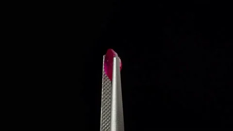 Natural ruby gemstone on the turning table Stock Footage 153019989