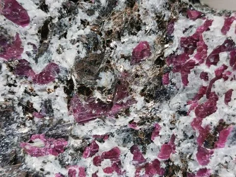 Natural ruby mineral texture 库存照片