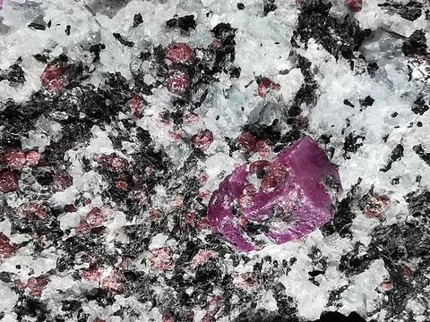 Natural ruby mineral texture 库存照片