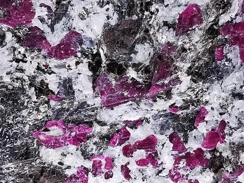 Natural ruby mineral texture Stock Photos