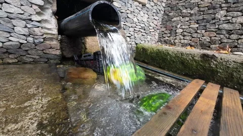 Natural running water from a spring Video stock 278183626