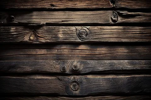 A natural, rustic backdrop made of aged wooden planks Stock Photos