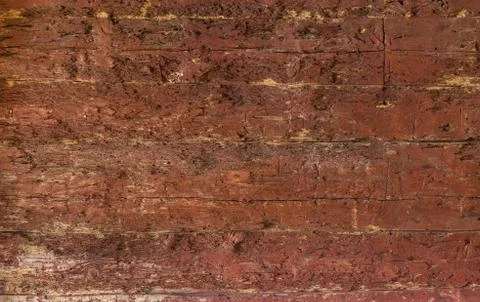 Natural rustic red brown barn wood wall. Wall texture background pattern. Stock Photos