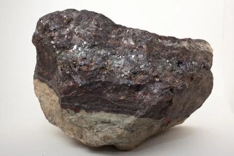 Natural sample of polymetallic ore Stock Photos