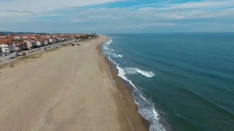 NATURAL SAND, AWESOME BLACK SEA Stock Footage
