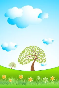 Natural scene Stock Illustration