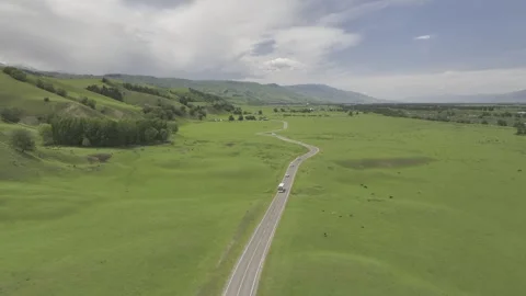 Natural Scenery of Mountains and Forests ,Nalati Grassland, Ili, Xinjiang,china Vidéo 307287904