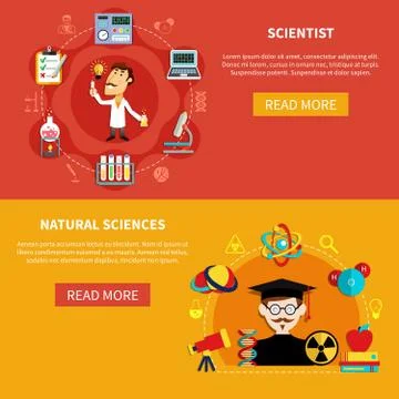 Natural Science Banners Illustration