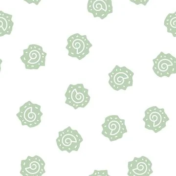 Natural science lesson glyph vector seamless pattern Stock Illustration