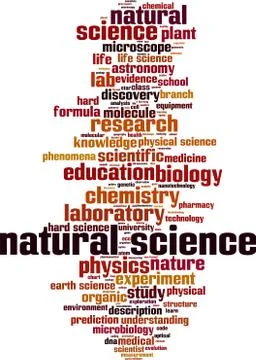 Natural science word cloud Stock Illustration