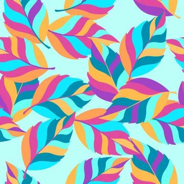Natural seamless pattern. modern seamless summer art. Colorful trendy natural Stock Illustration