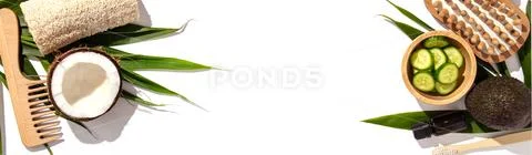 Natural skin care products. Zero waste, eco friendly bathroom an Stock Photos
