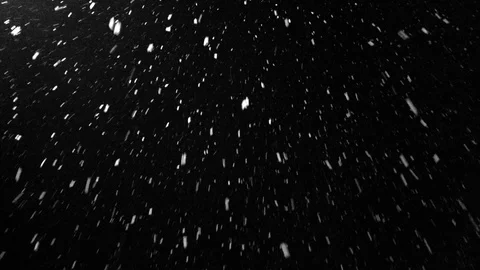 Natural snow particles. black background Stock Footage 101282641