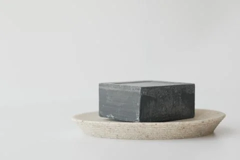 Natural soap bar on table 写真素材