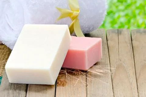 Natural soap spa Foto stock