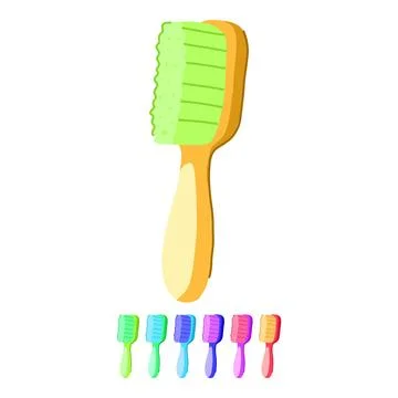 Natural soft baby brush vector cartoon graphic Stock Illustration