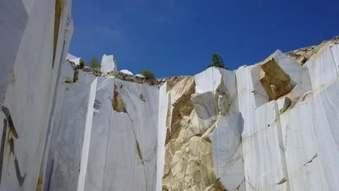 Natural source of marble. Abandoned quarry Stock Footage 155182363