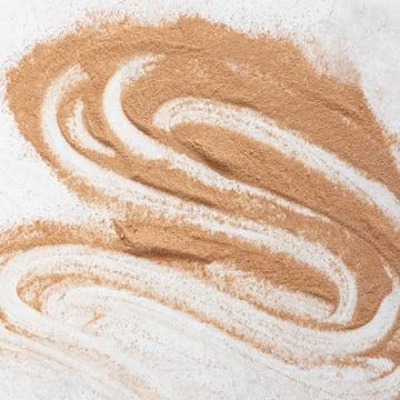Natural spa coloured sand different bowls Stock Photos