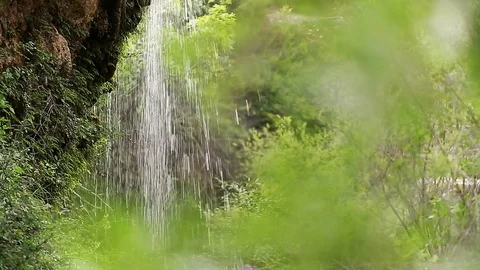 Natural space with waterfalls called the Batn Stock Footage 80222261