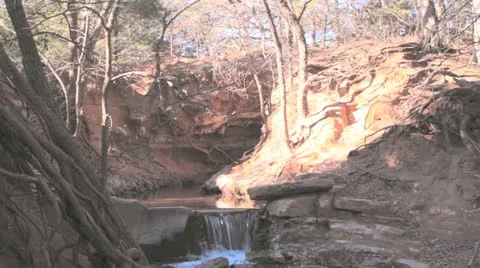 Natural Spring at Roman Nose State Park Stock Footage 12706313