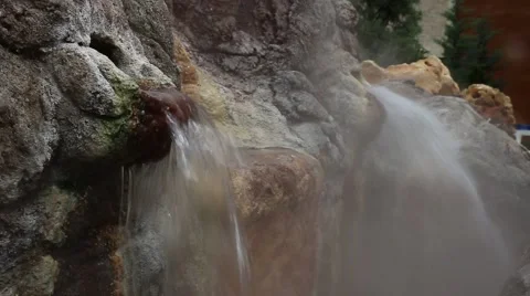 Natural Spring Spa Water Stock Footage 65340593