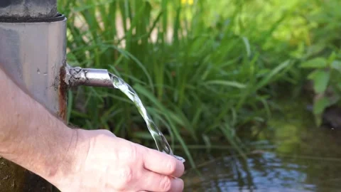 Natural spring water Video stock 305854736
