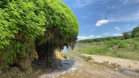 Natural Spring Waterfall Stock Footage 163125838