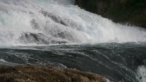 Natural Spring Waterfall Scenery Video stock 98558957