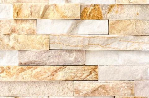Natural Stone Cladding Mosaic Tile Wall .Old stone facade, seamless pattern . Stock Photos