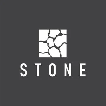 Natural stone logo design concept nature pile of river stones simple minima.. Stock Illustration